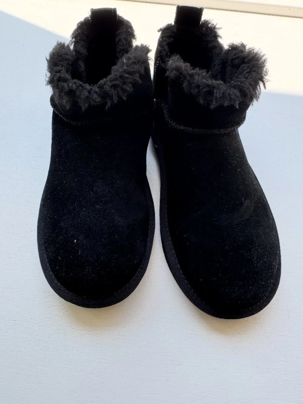 Koolaburra by UGG Kids Koola Ultra Mini Black Suede Winter Boots Size 2 Zipper